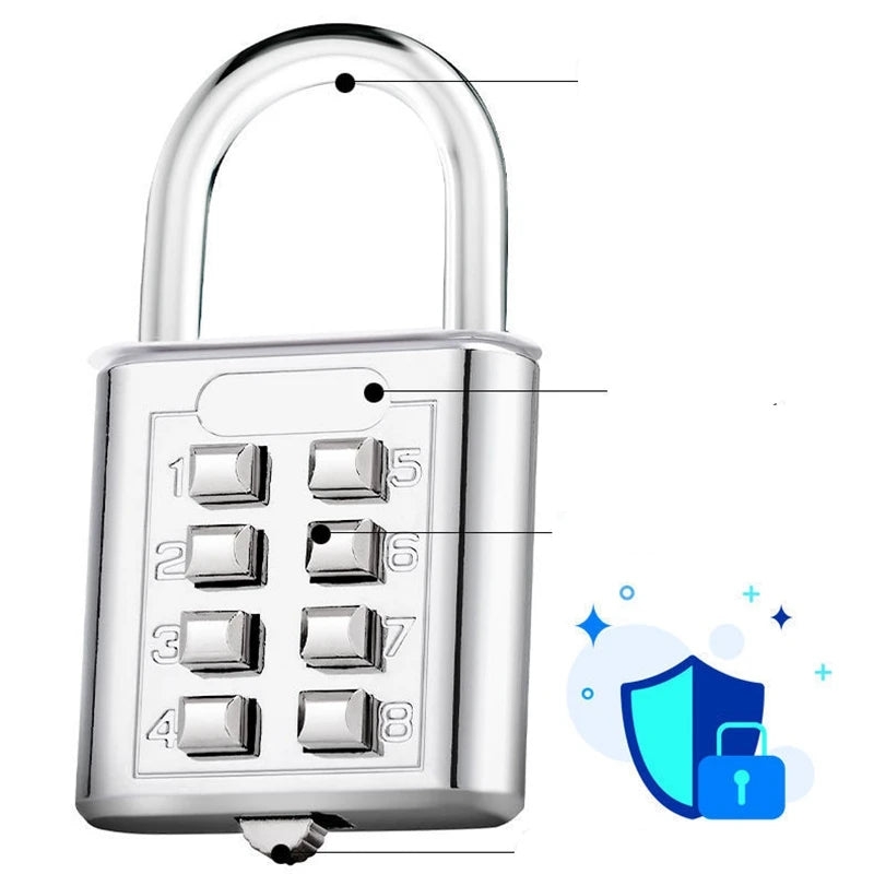 8 Digits Password Code Combination Padlock