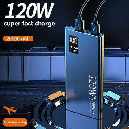 120W 50000mAh High Capacity Super Fast Charging Portable Power Bank