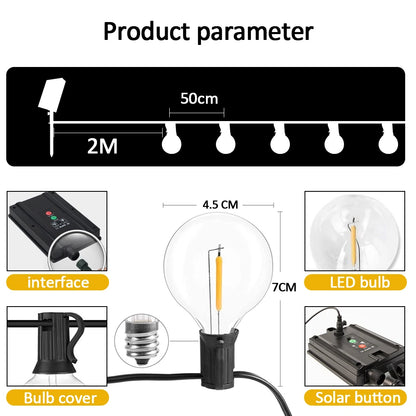 Solar String Lights Outdoor