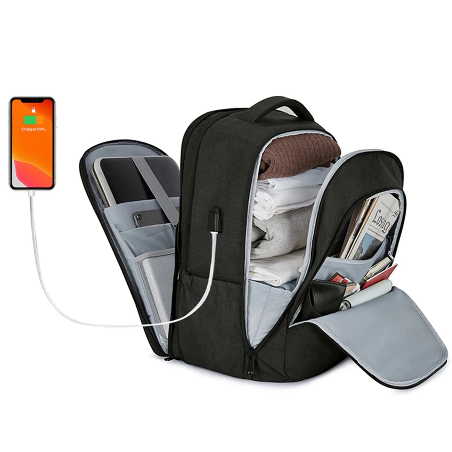 Travel Laptop Backpack with USB Charging Port