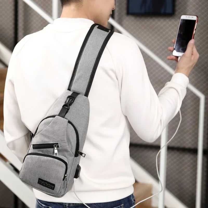 USB Smart Chest Crossbody Backpack