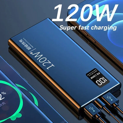 120W 50000mAh High Capacity Super Fast Charging Portable Power Bank