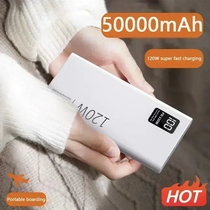 120W 50000mAh High Capacity Super Fast Charging Portable Power Bank