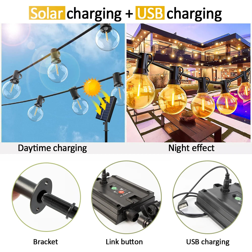 Solar String Lights Outdoor