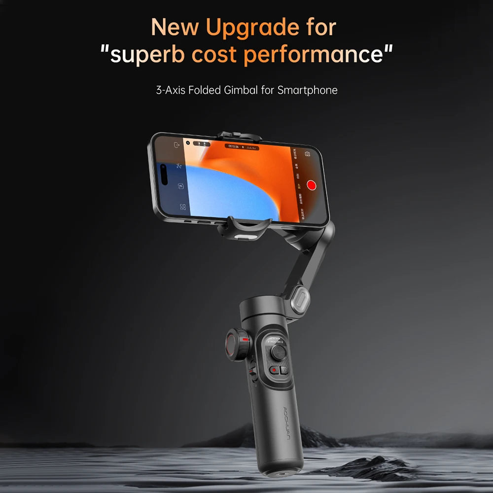 3-Axis Handheld Gimbal Stabilizer for Smartphone with Fill Light