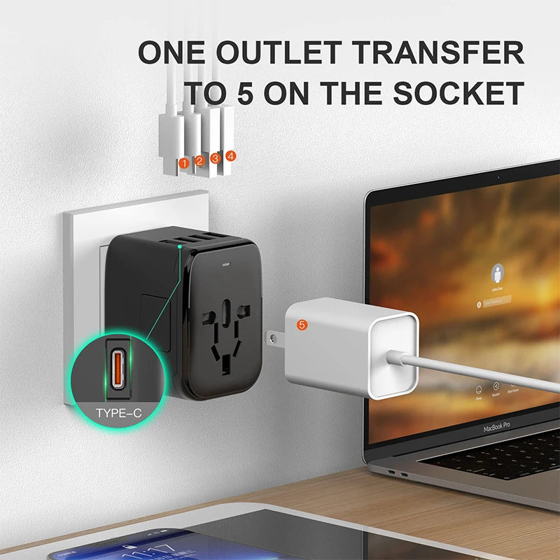 Universal Travel Adapter All-in-one Travel Charger